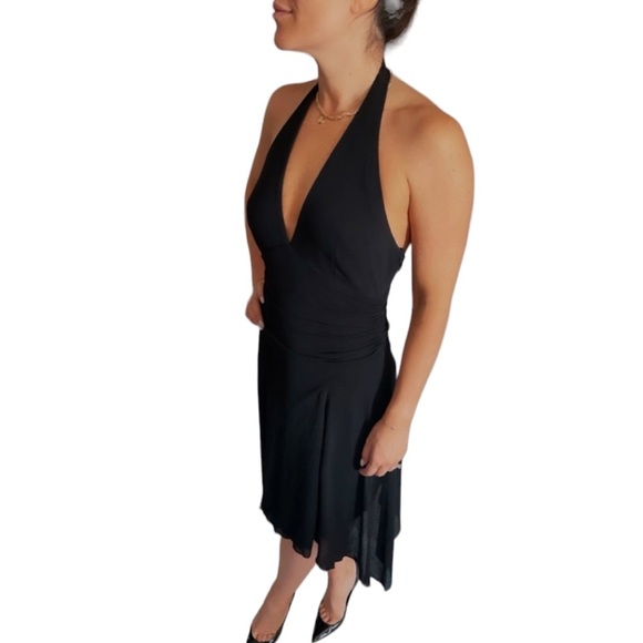 Jovani Halter Dress Black - Picture 2 of 5